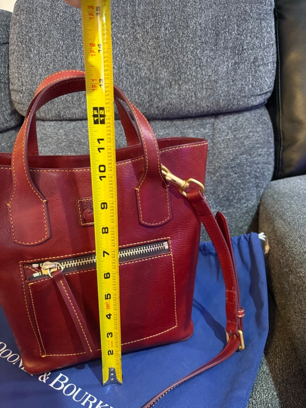 Dooney & Bourke Florentine Brinley Bordeaux Satchel Top Handle Bag - Picture 10 of 14